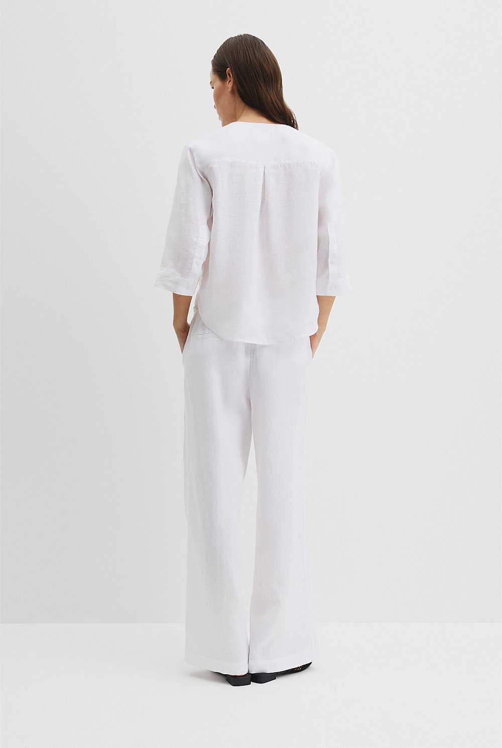 Organically Grown Linen 3/4 Sleeve Linen Shirt