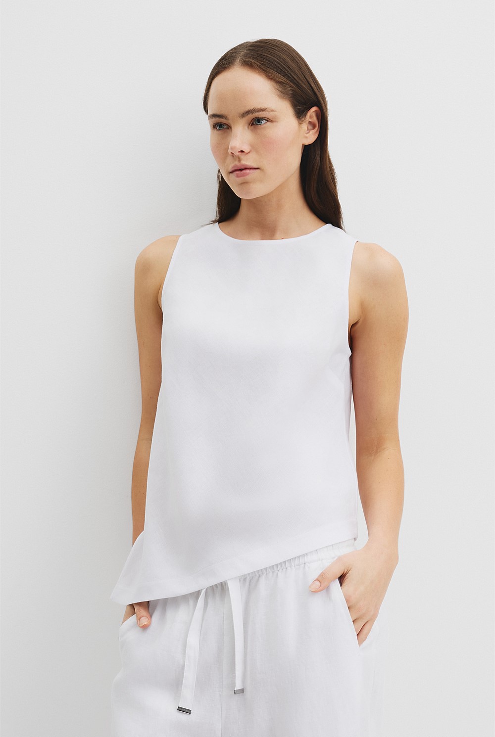 Organically Grown Linen Bias Tank