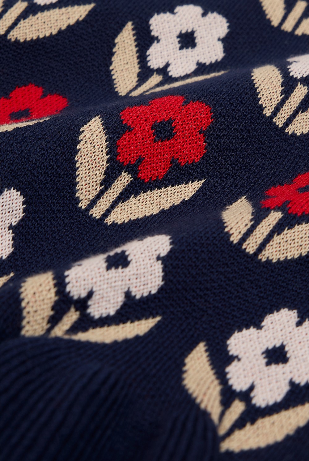 Organically Grown Cotton Jacquard Knit Skirt