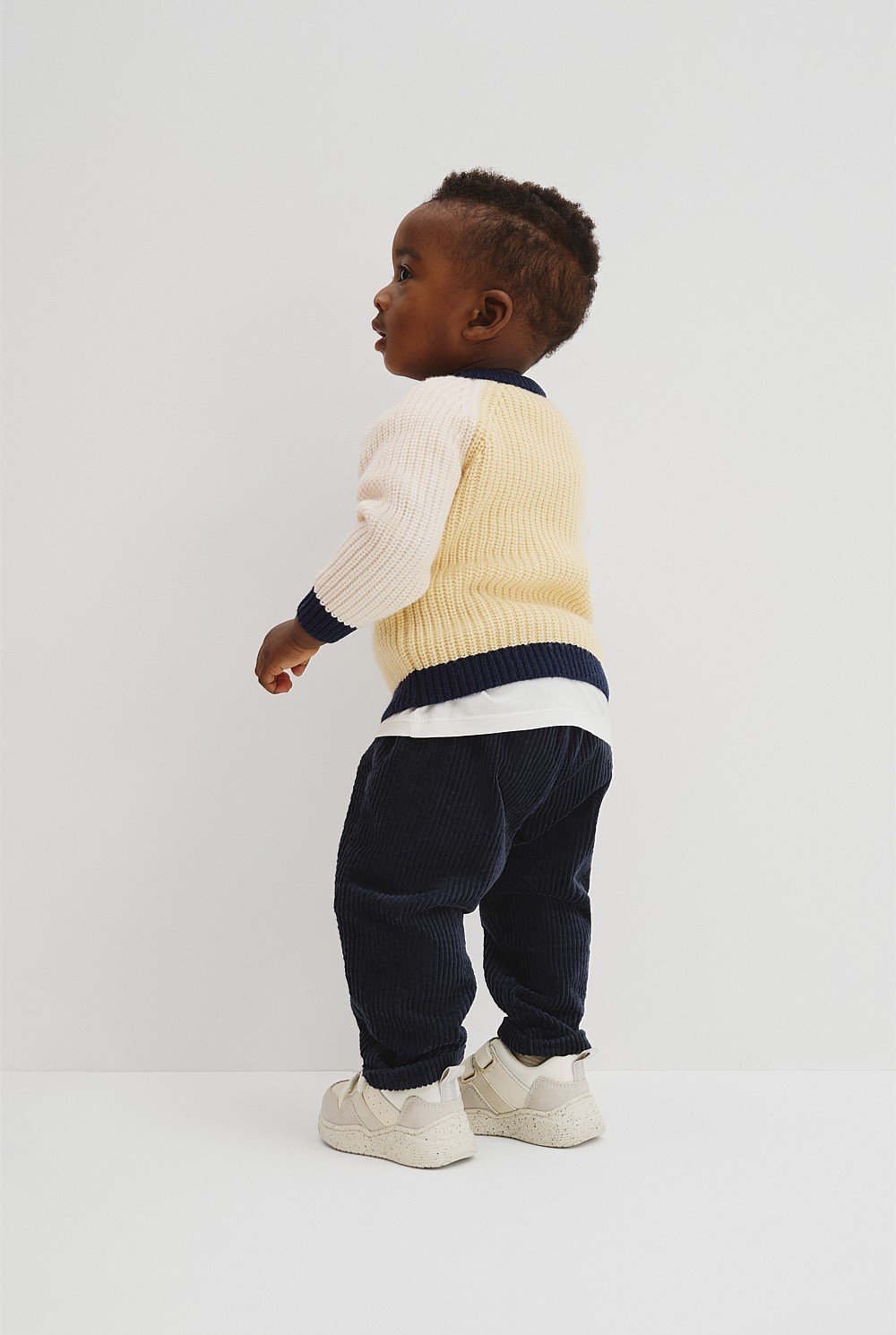 Colour Block Logo Knit