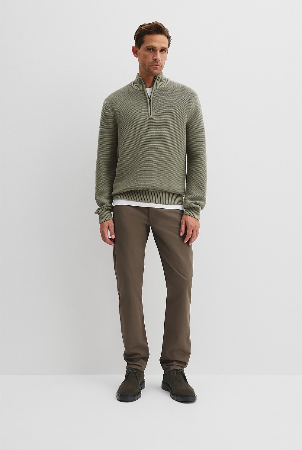 Australian Cotton Half Zip Knit