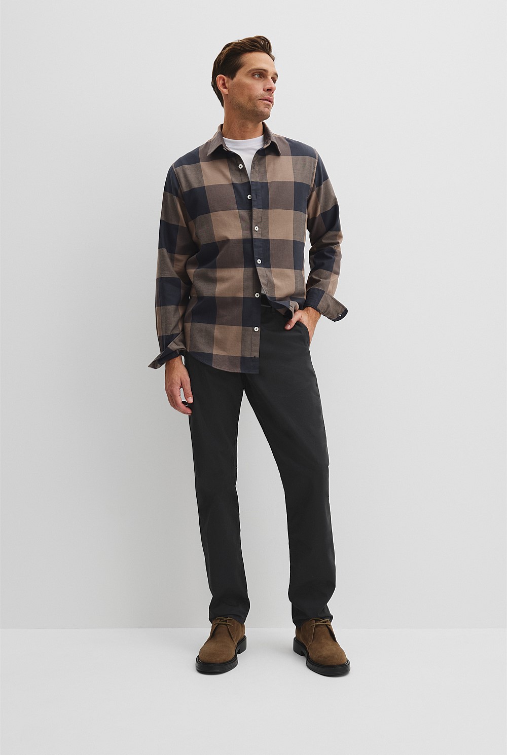 Regular Fit Australian Good Earth Cotton Flannel Shirt