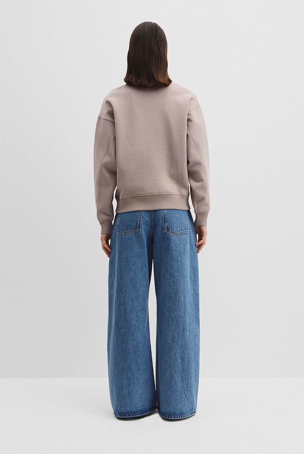 Australian Cotton Logo Neck Zip Sweat