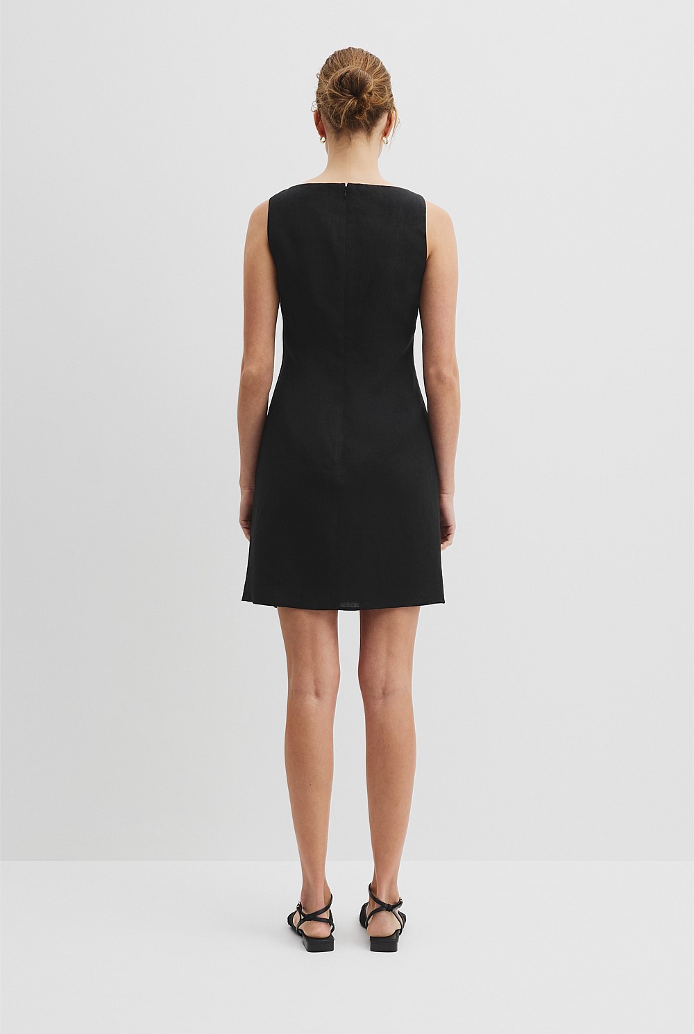Organically Grown Linen Ruched Mini Dress