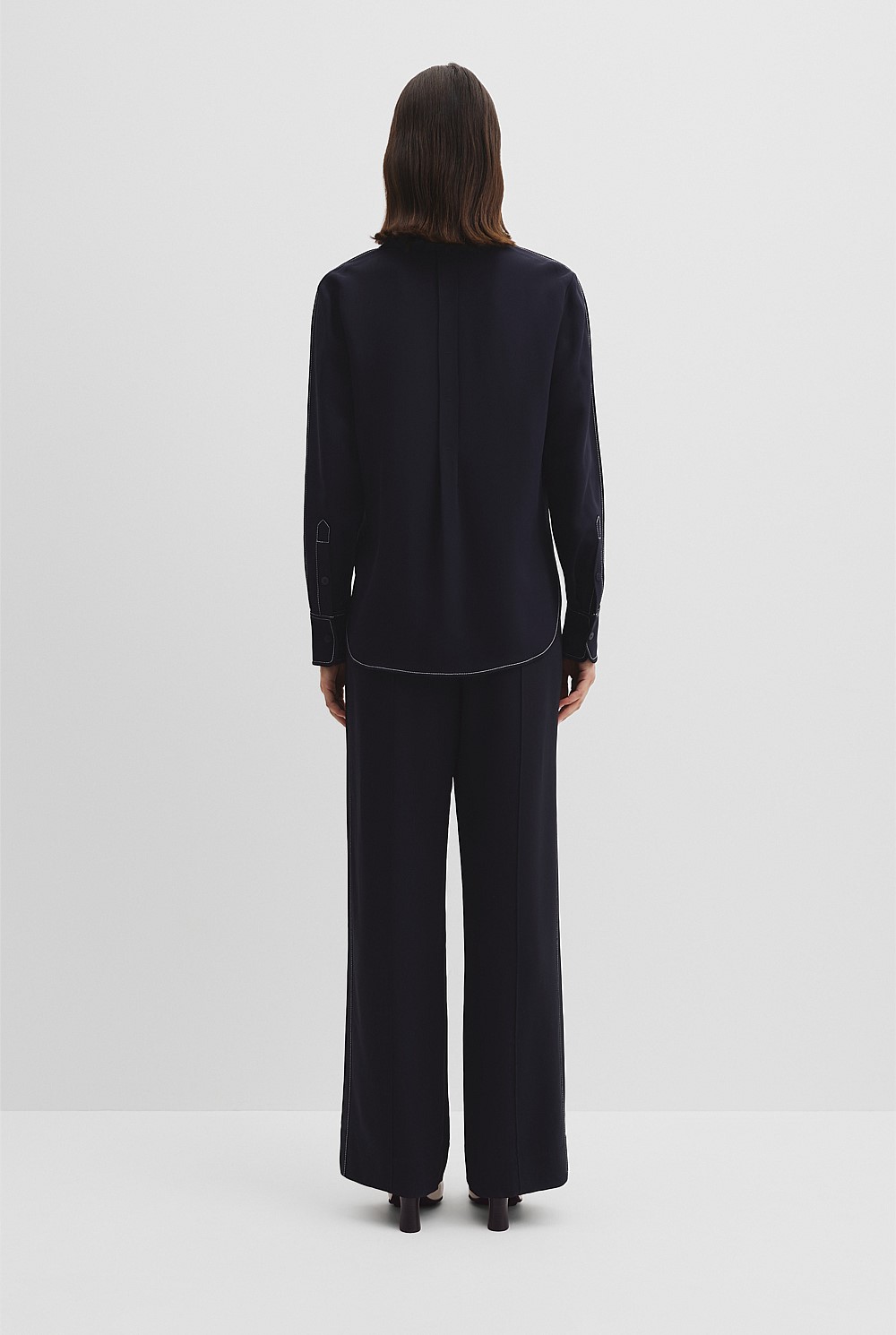 Crepe Popover Shirt