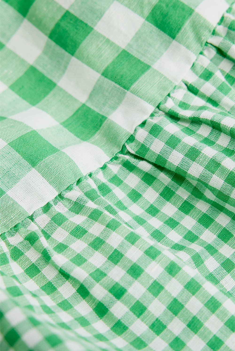 Gingham Long Sleeve Mini Dress