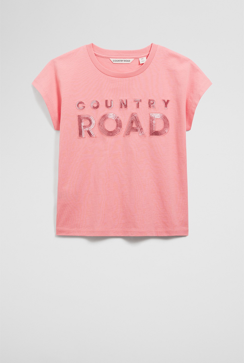 Organically Grown Cotton Sequin Logo T-Shirt