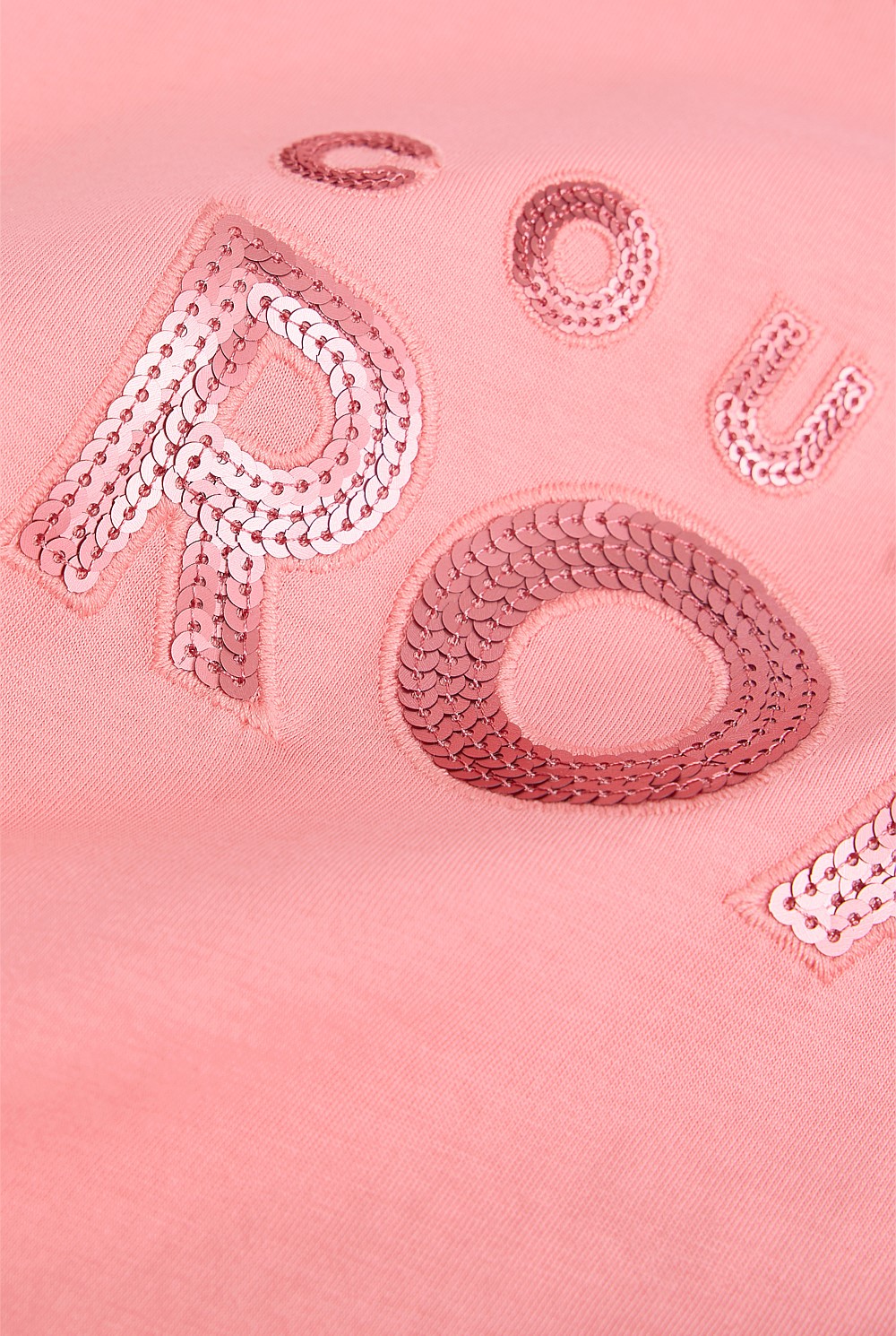 Organically Grown Cotton Sequin Logo T-Shirt