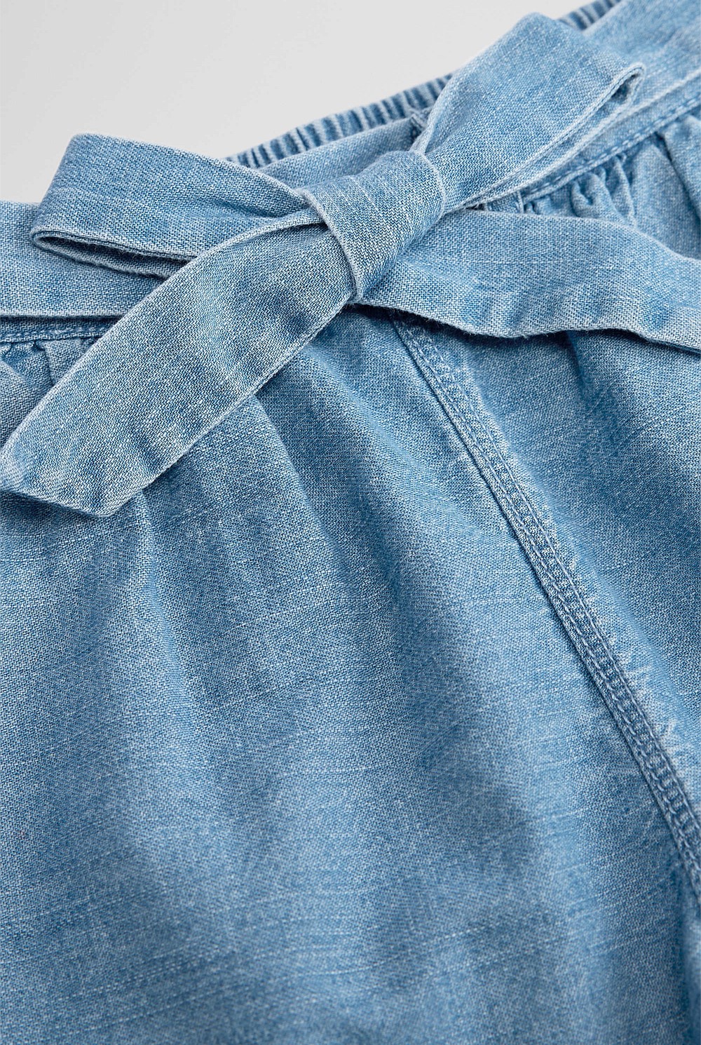 Organically Grown Cotton Denim Broderie Short