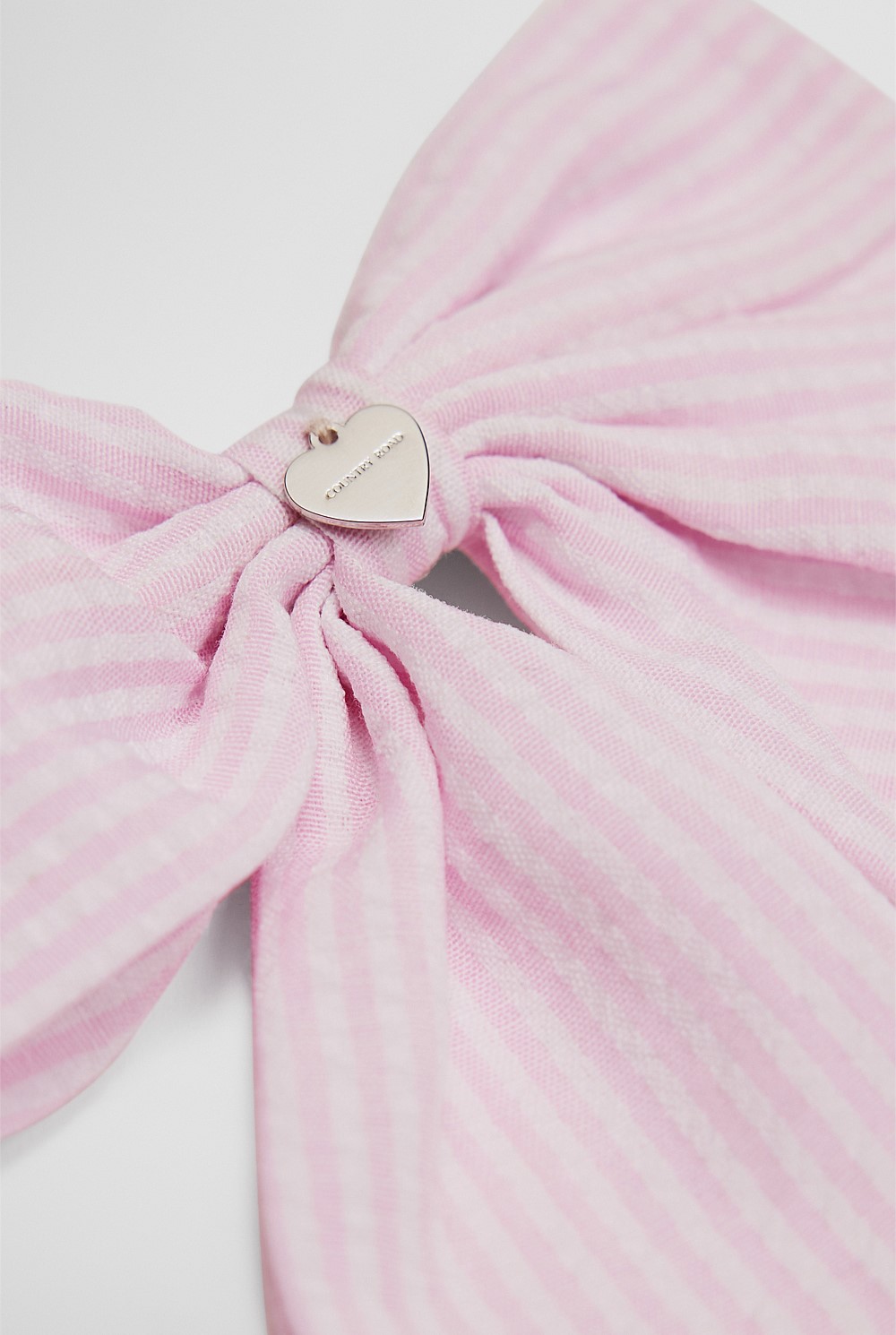 Large Stripe Bow Clip