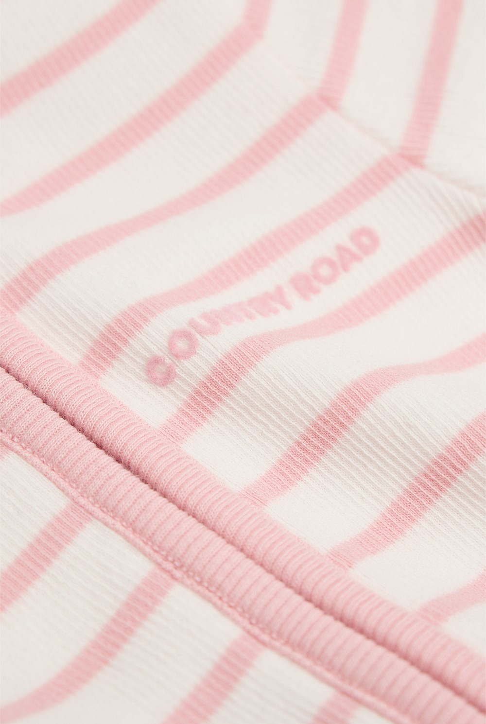 Organically Grown Cotton Stripe Rib Jumpsuit