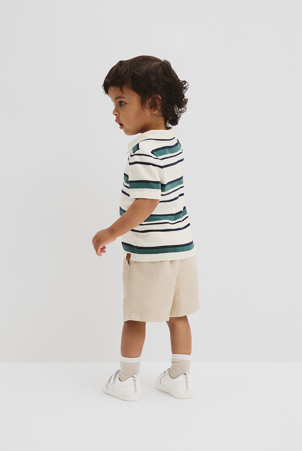 Organically Grown Cotton Stripe Knit Polo