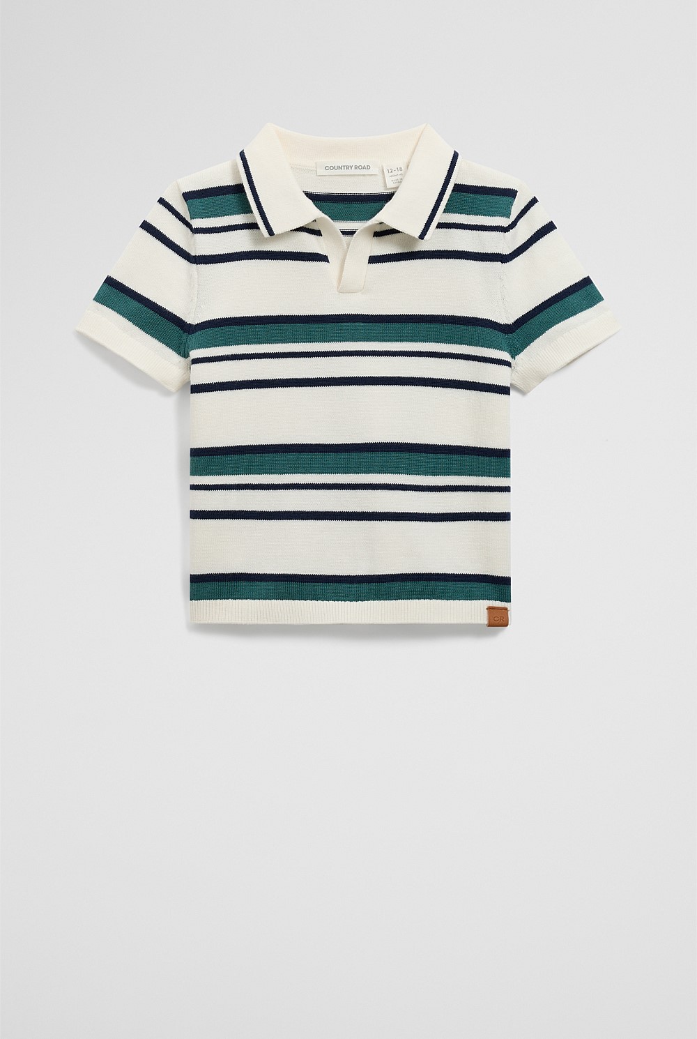 Organically Grown Cotton Stripe Knit Polo