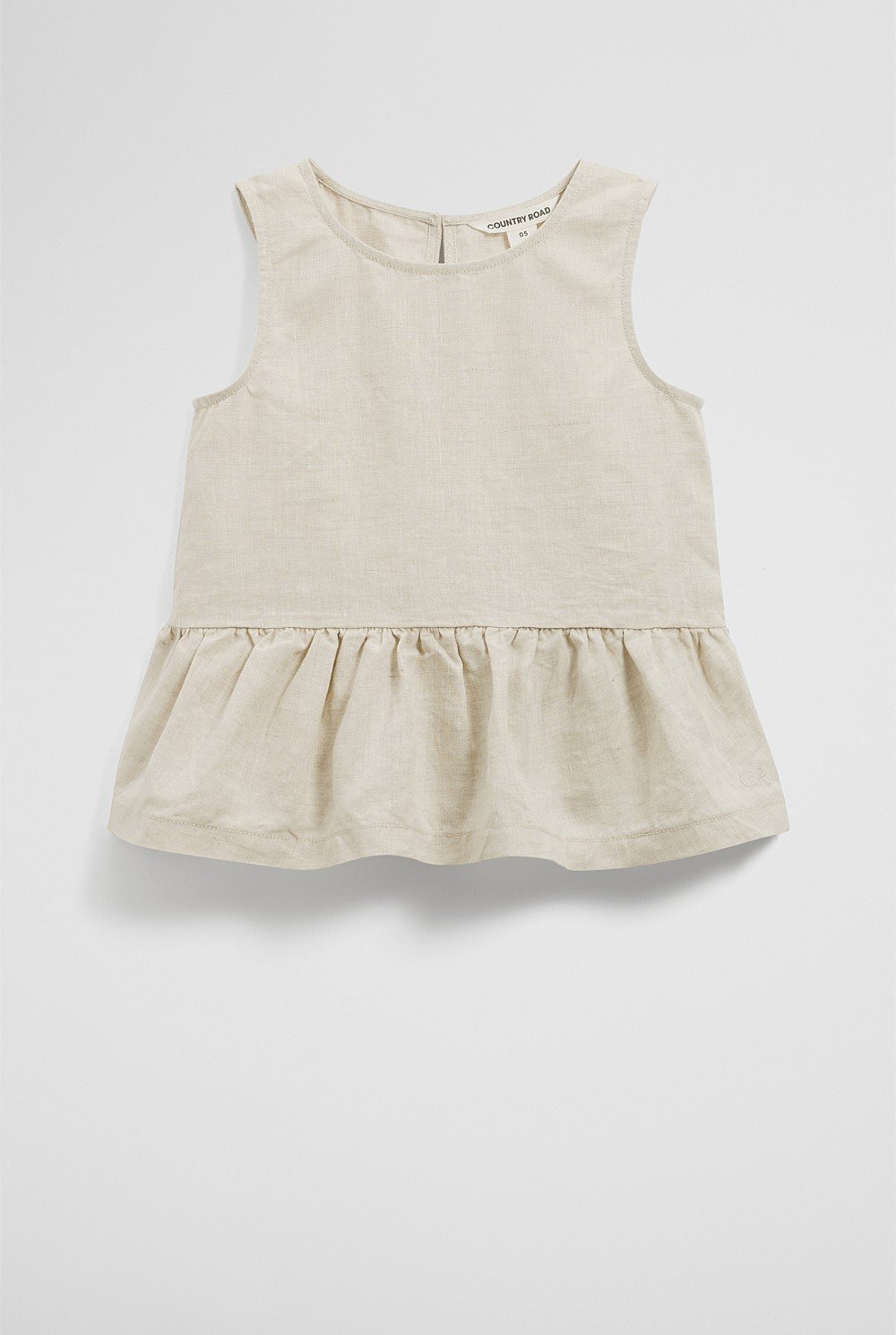 Organically Grown Linen Linen Ruffle Top