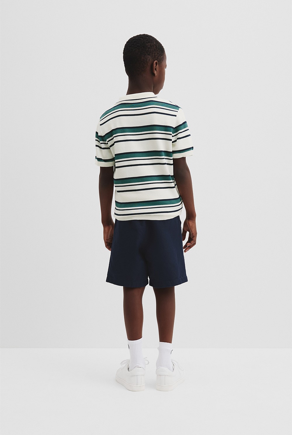 Stripe Knit Polo