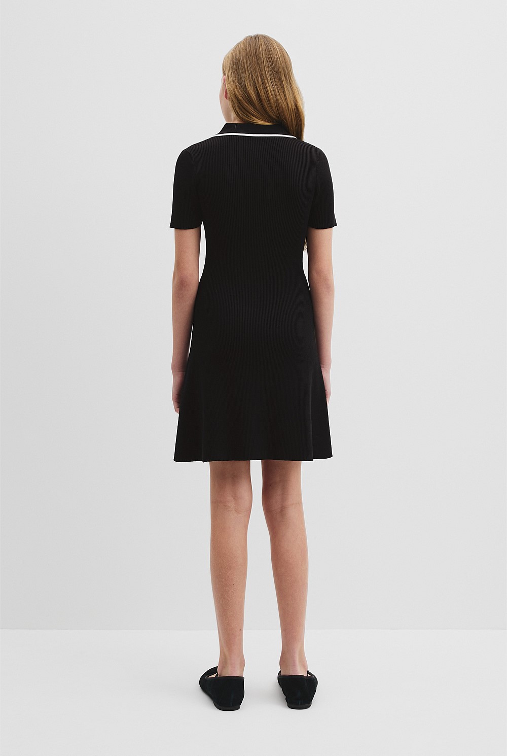 Knit Polo Mini Dress