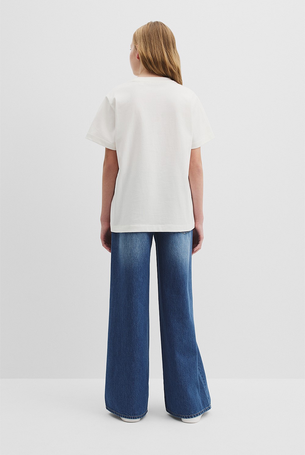 Teen Recycled Cotton Blend Longline Logo T-Shirt