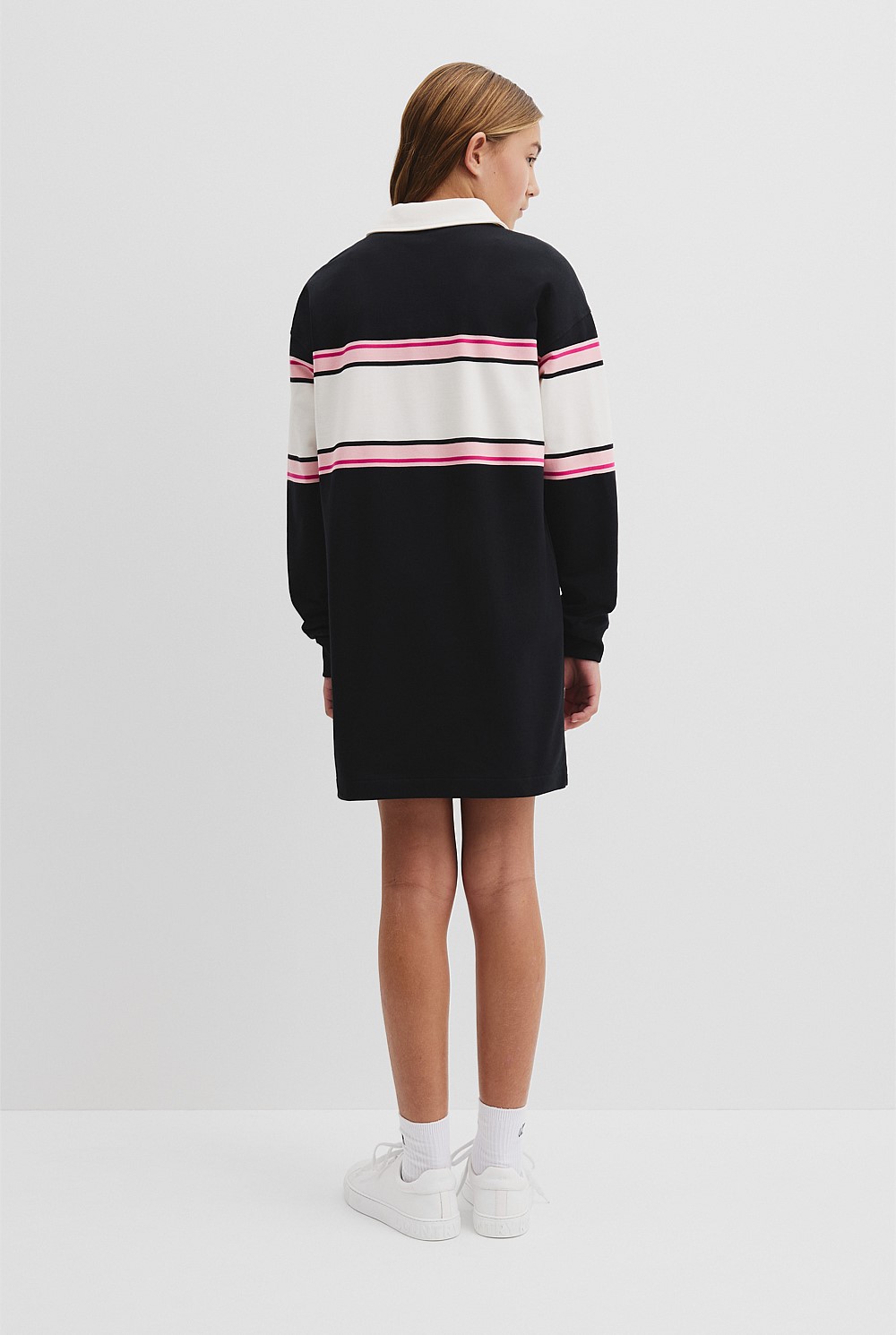 Teen Organically Grown Cotton Logo Rugby Dress