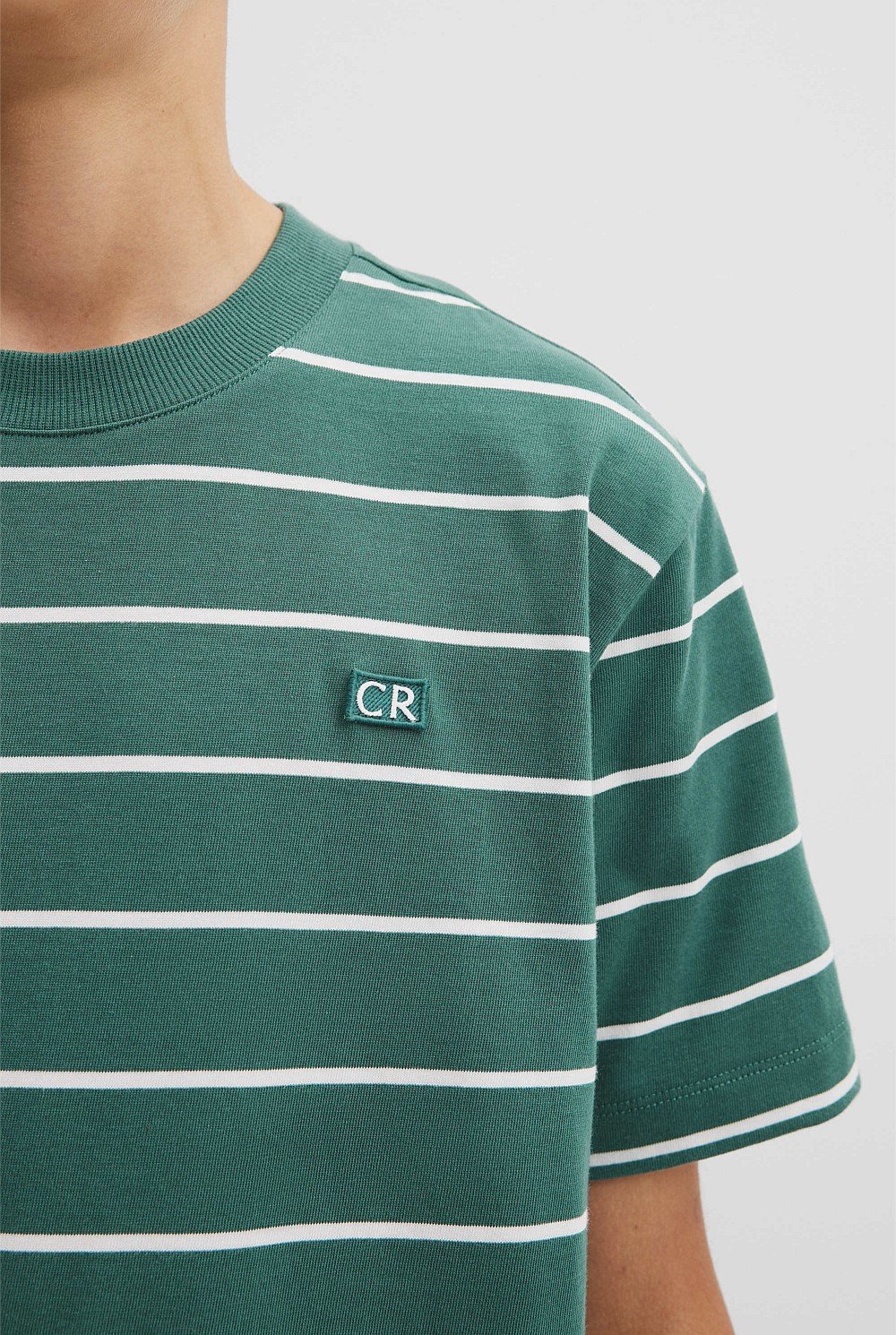 Teen Australian Cotton Relaxed Stripe T-Shirt