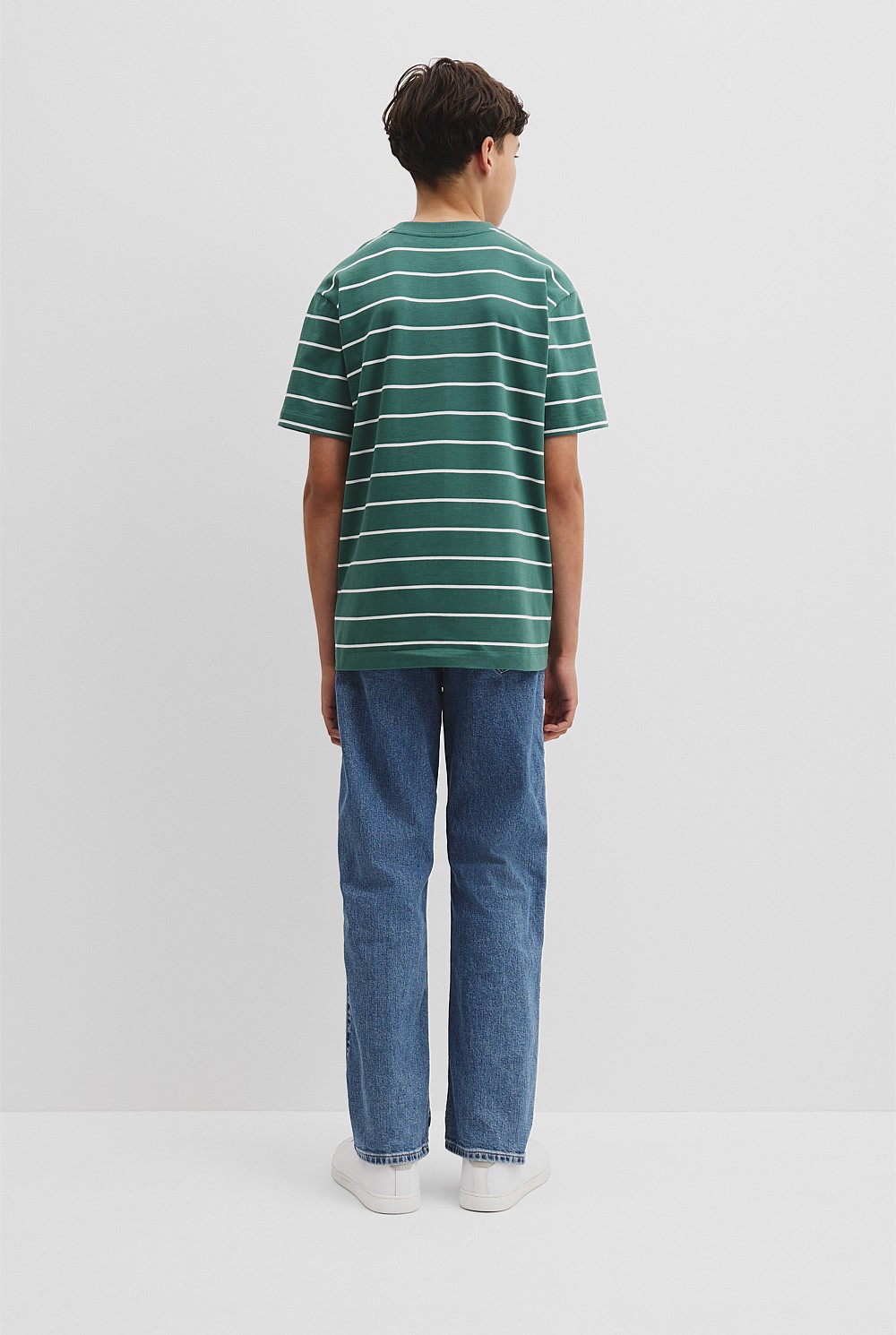 Teen Australian Cotton Relaxed Stripe T-Shirt