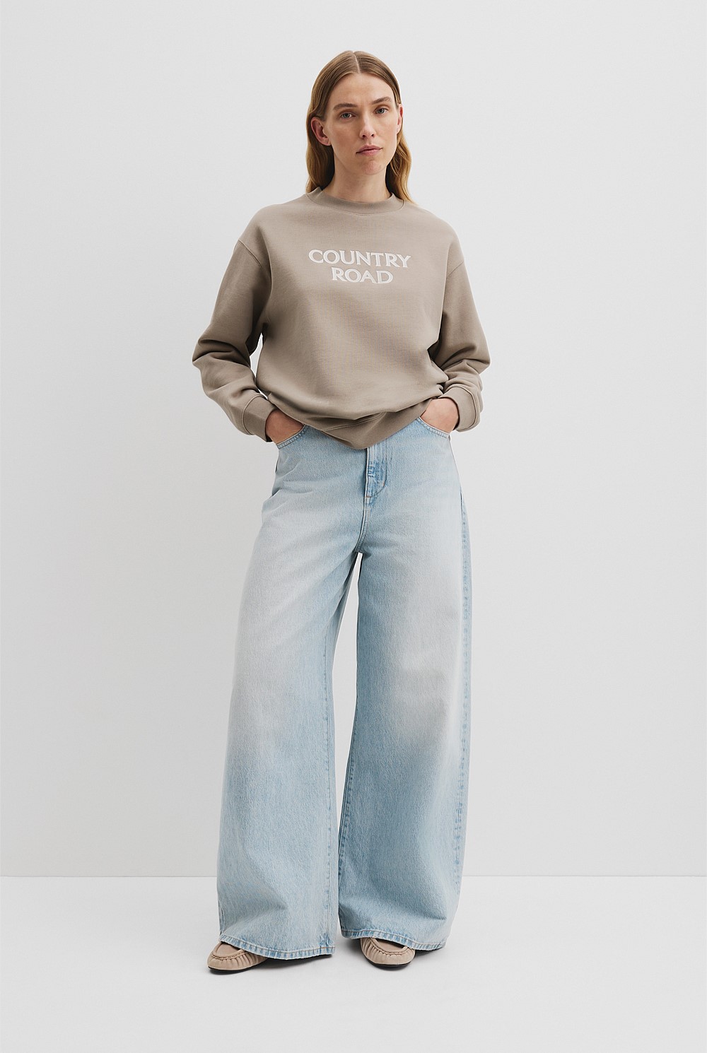 Australian Good Earth Cotton Monogram Sweat