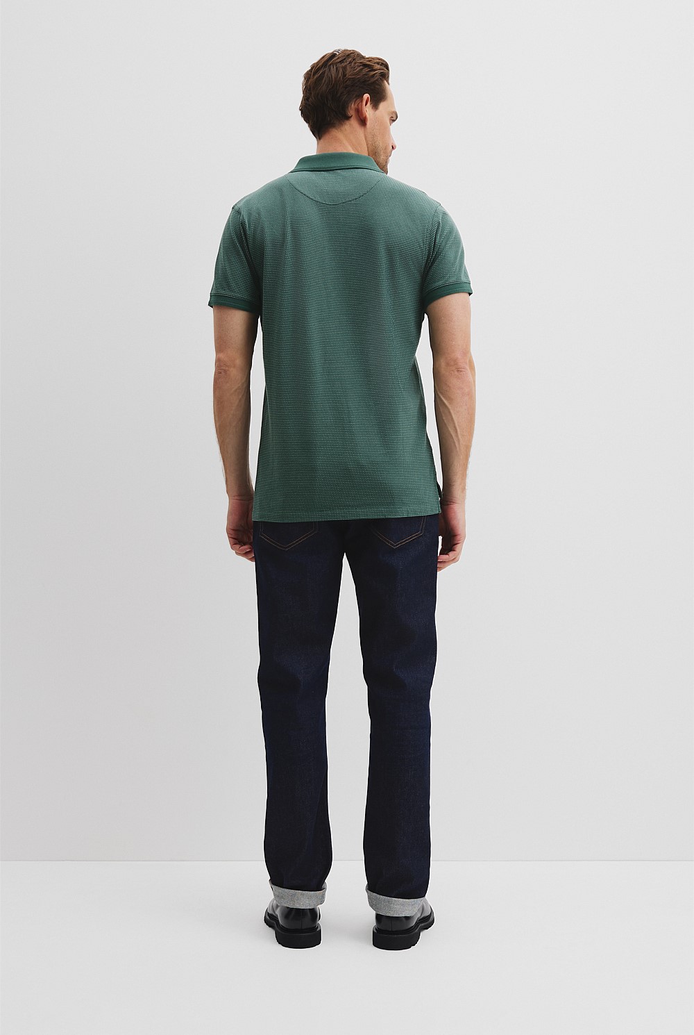 Australian Cotton Jacquard Polo