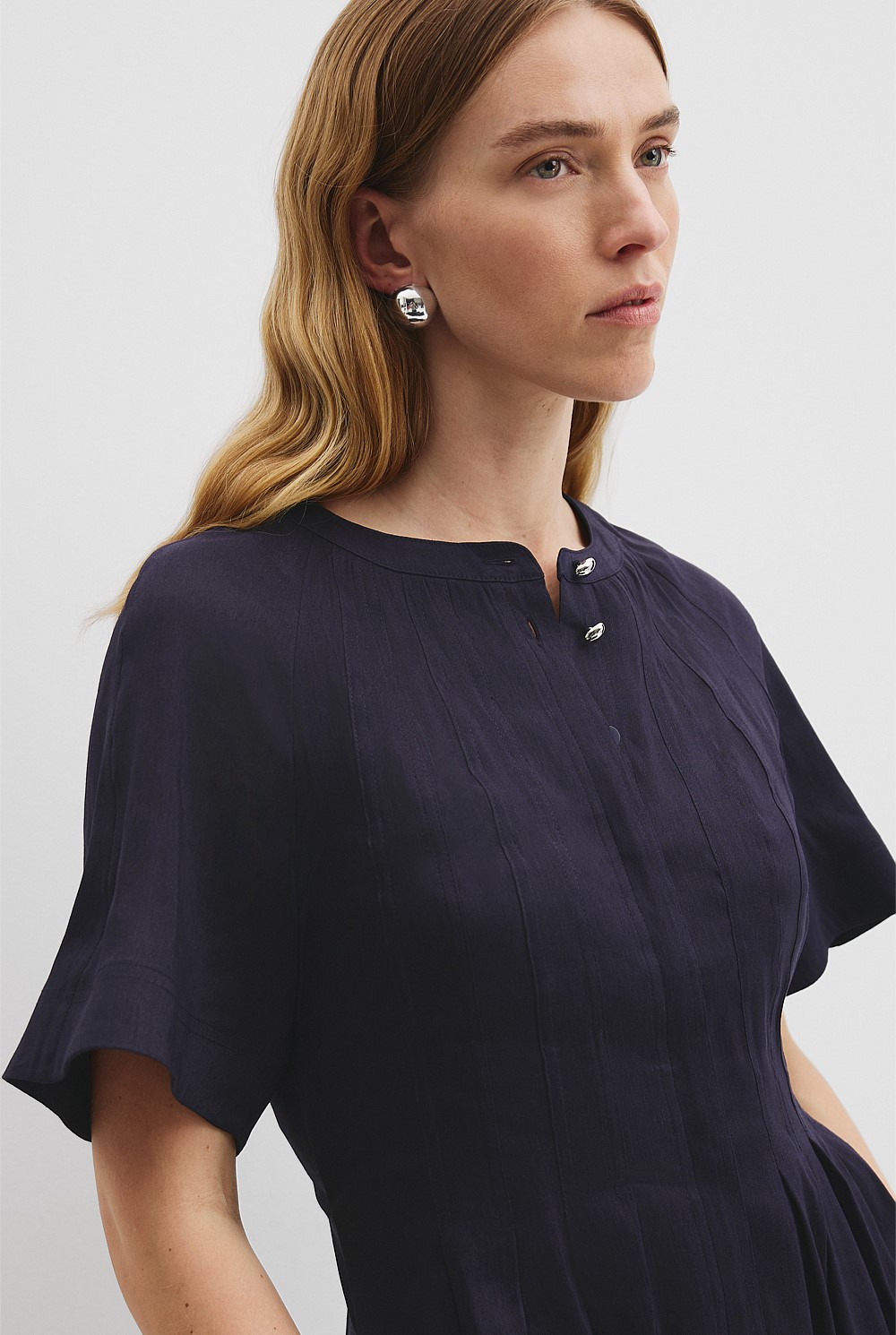 Tuck Detail Shirt Dress