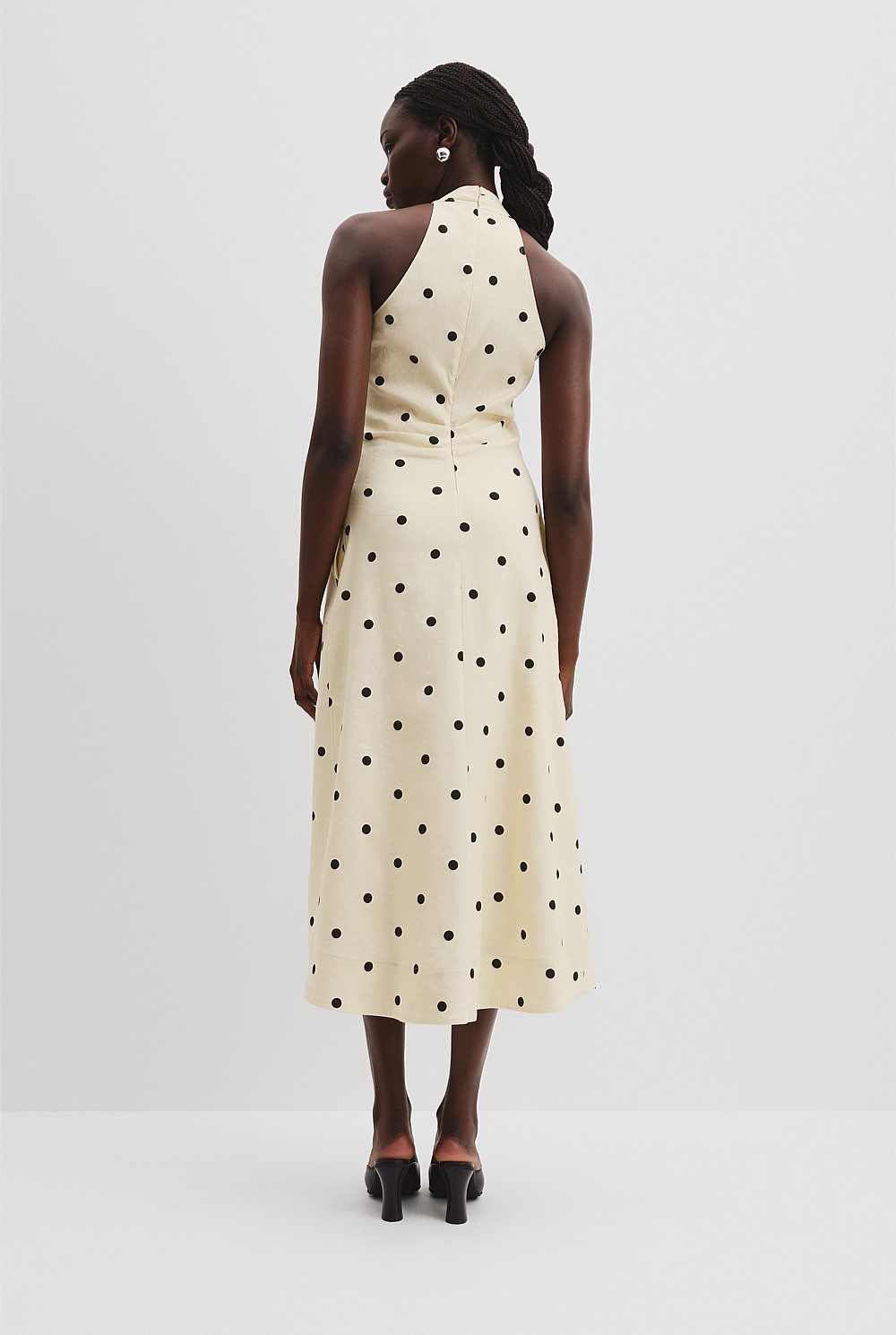 Print Spot Midi Dress