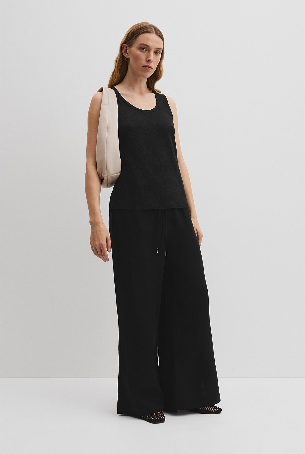 Organically Grown Linen Scoop Neck Tank