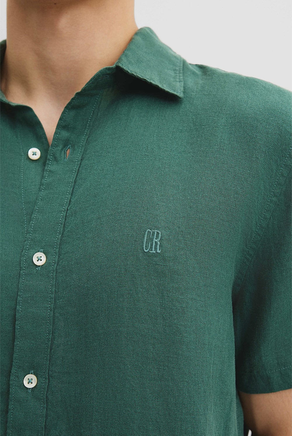 Organically Grown Linen Regular Fit Short Sleeve Shirt