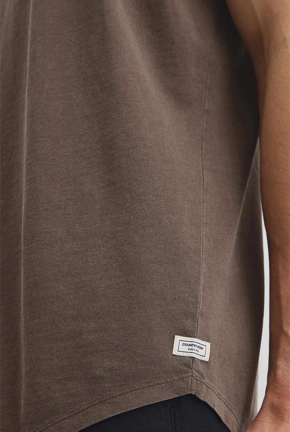 Australian Cotton Longline Garment Dye T-Shirt