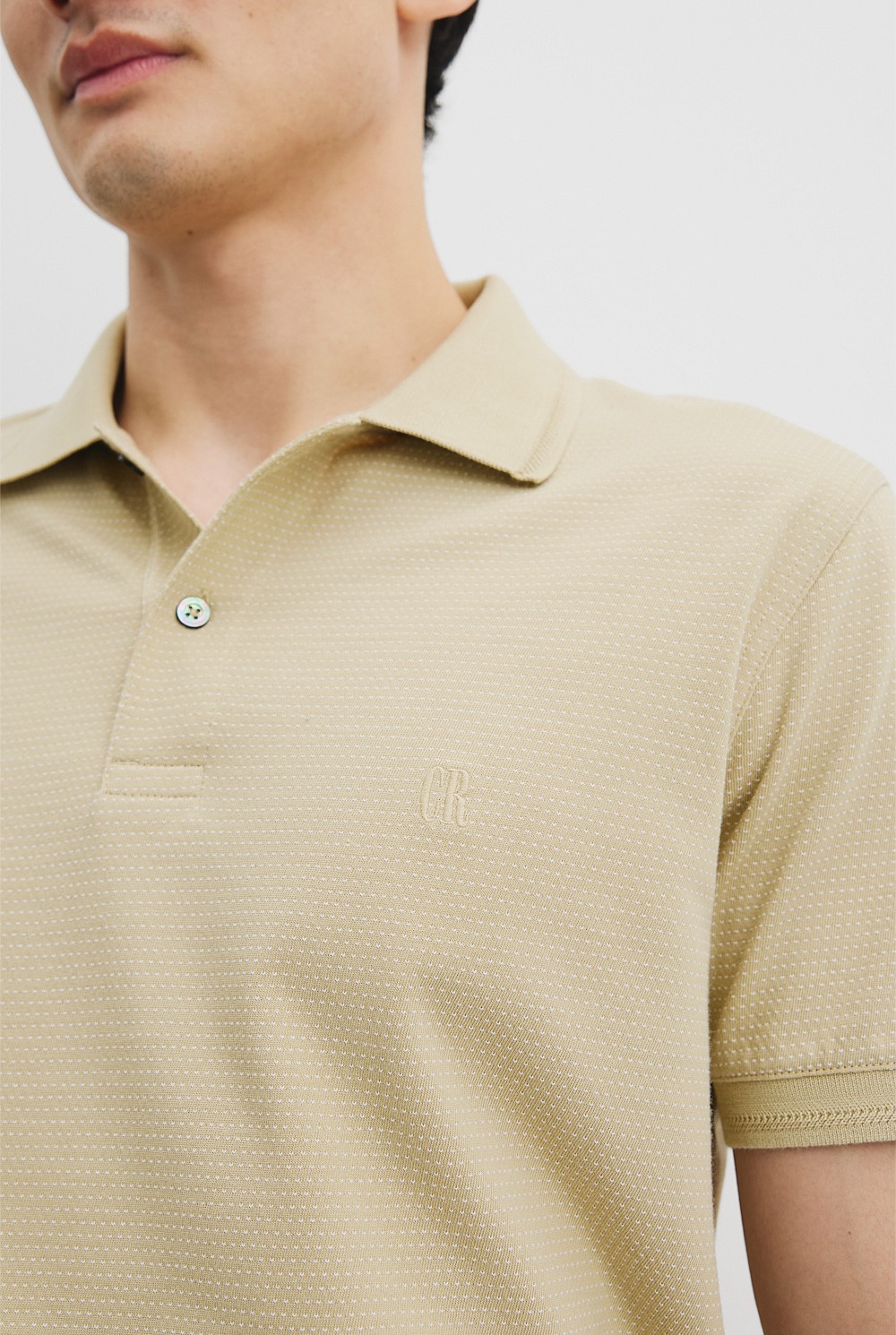 Australian Cotton Jacquard Polo