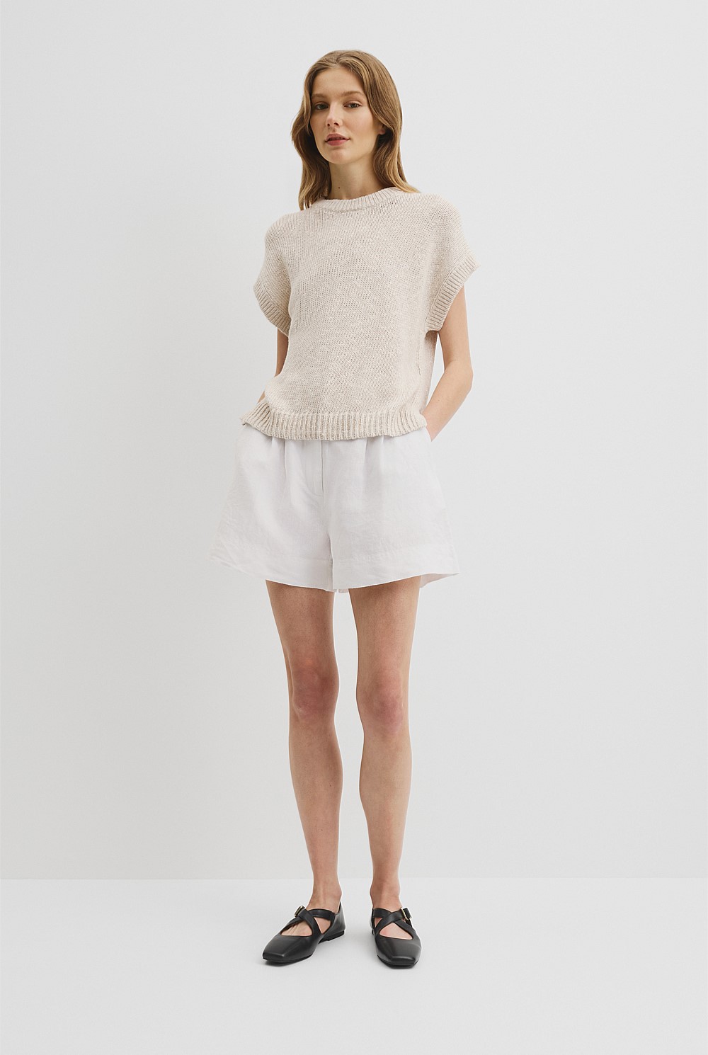 Textured Knit T-Shirt