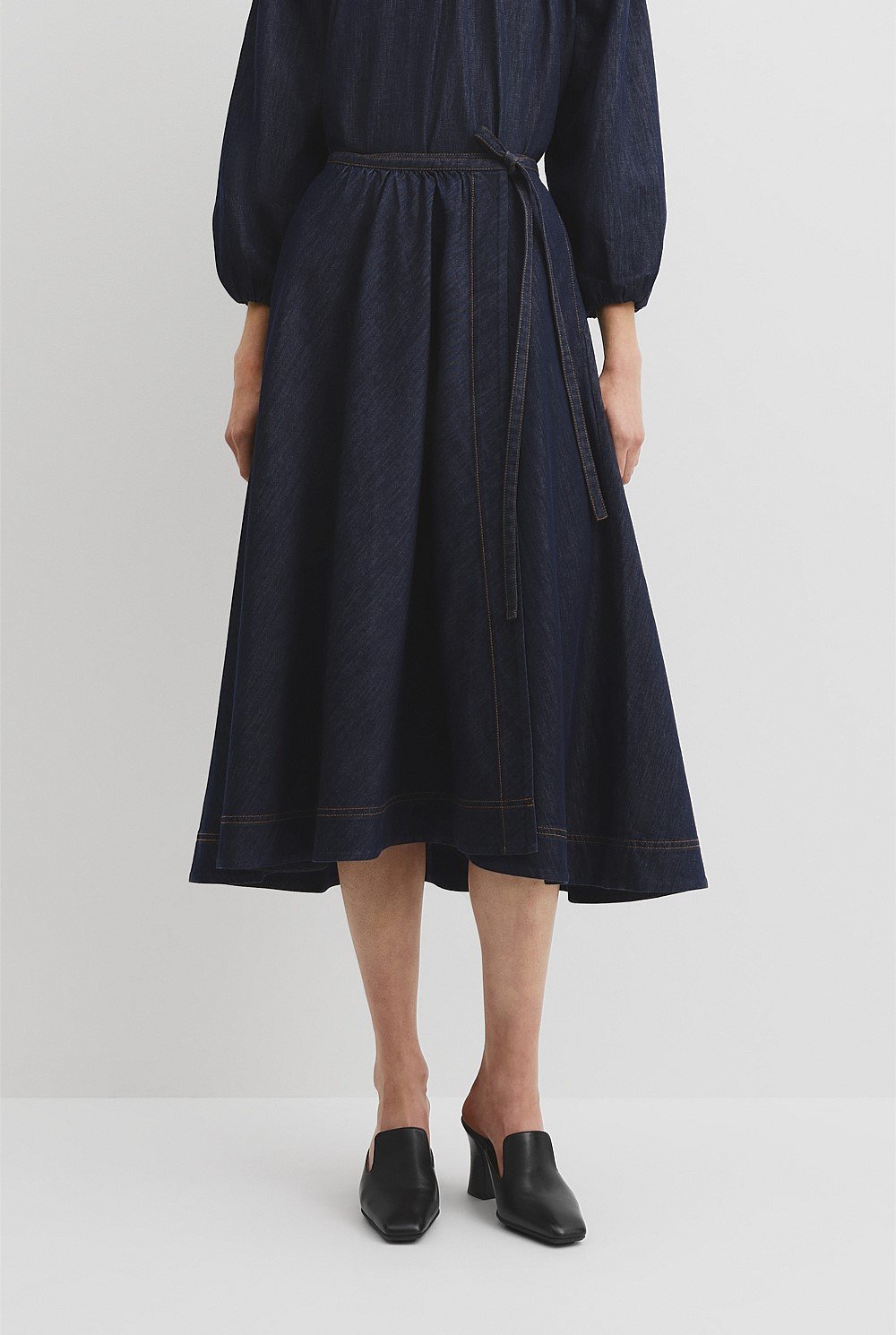 Chambray Denim Skirt