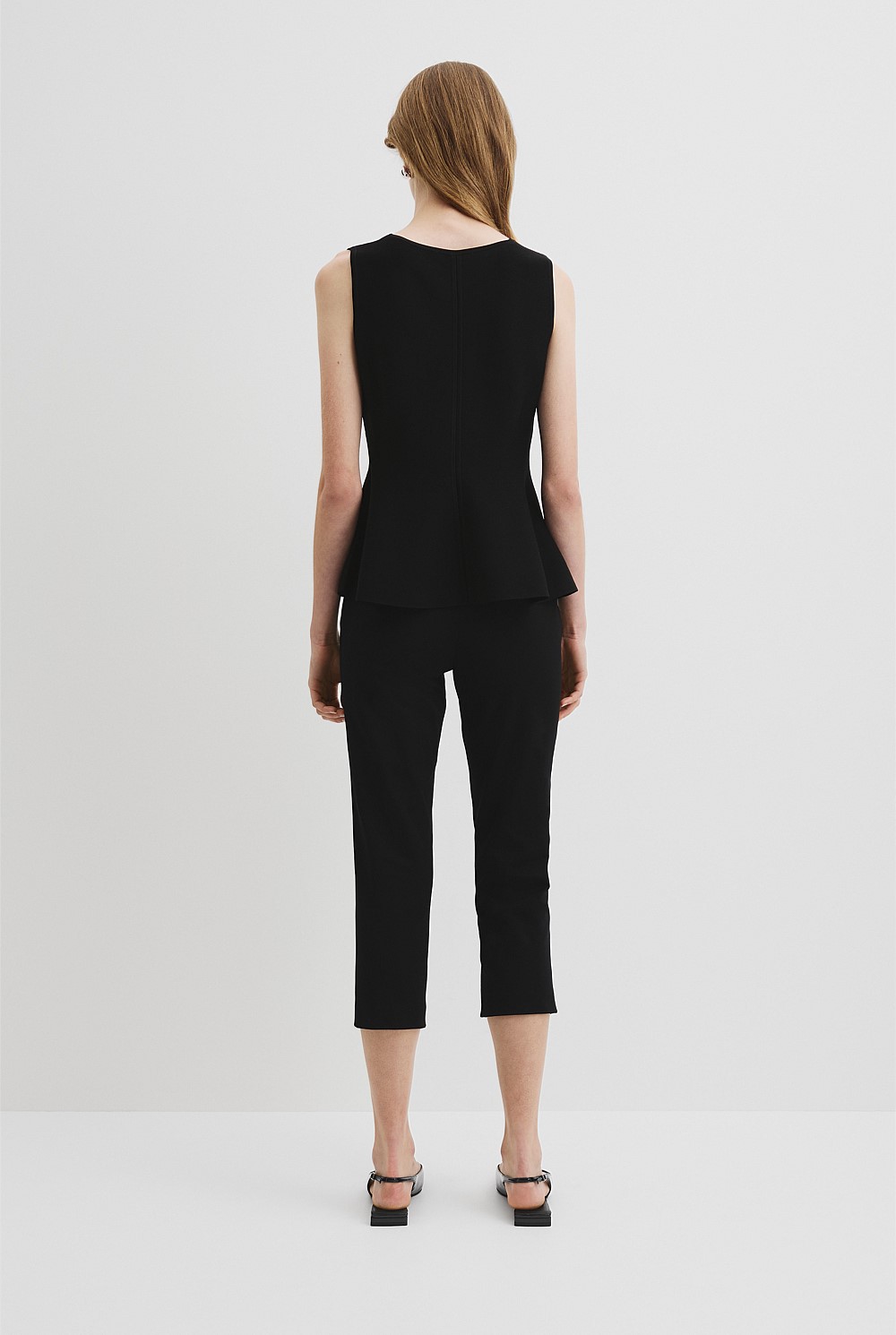 Compact Peplum Knit Tank
