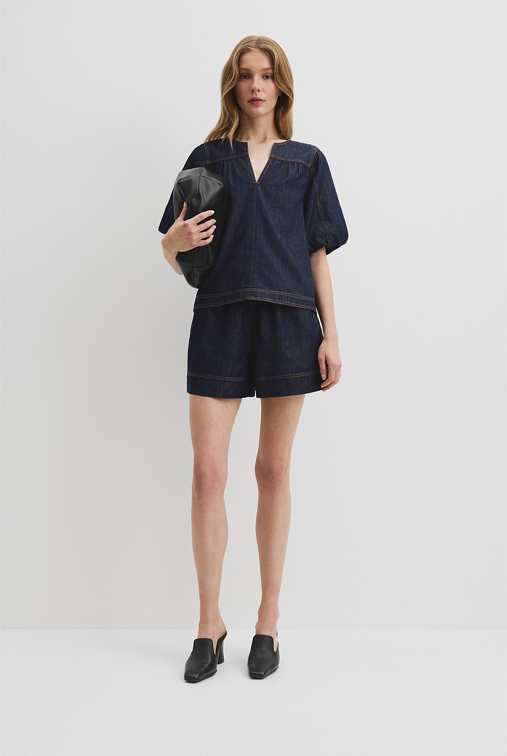 Trapeze Denim Top