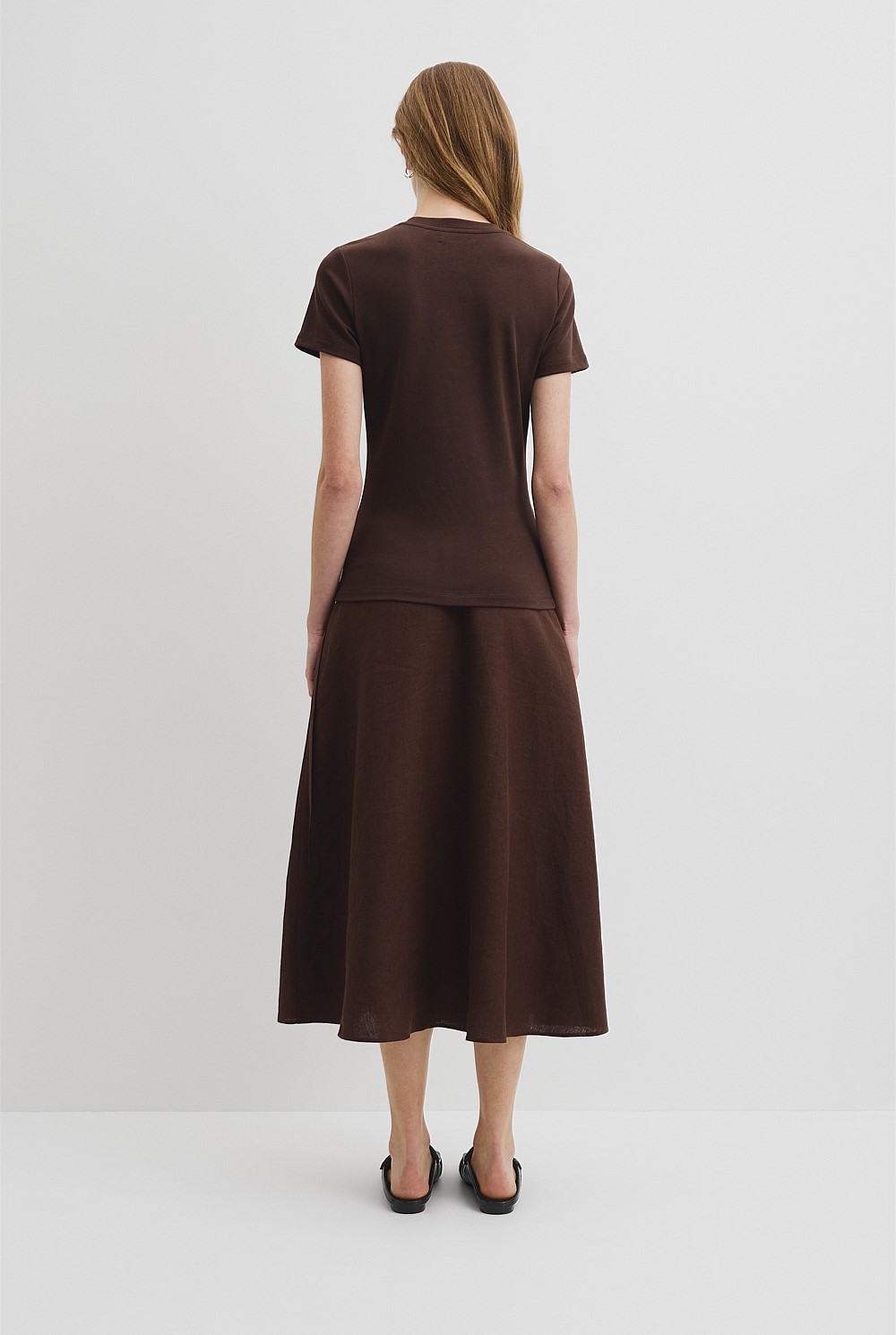 Australian Cotton Blend Fitted T-Shirt