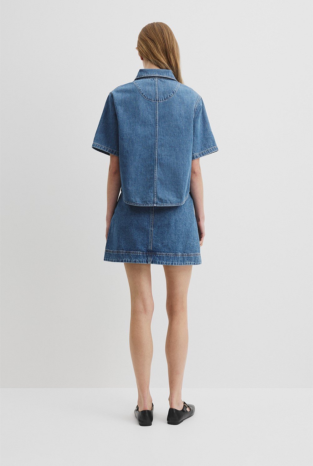 Short Sleeve Denim Shirt