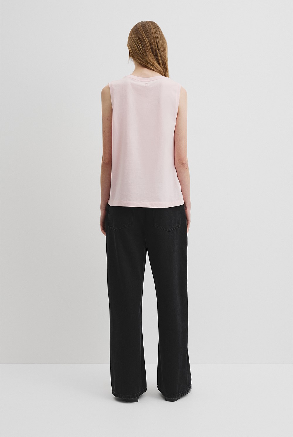 Australian Cotton Relaxed Crew Tank