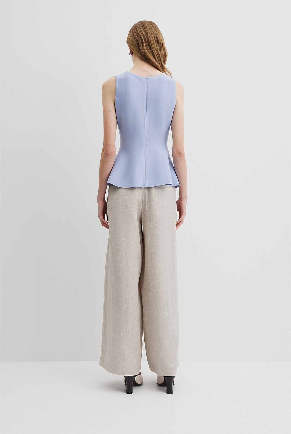 Compact Peplum Knit Tank