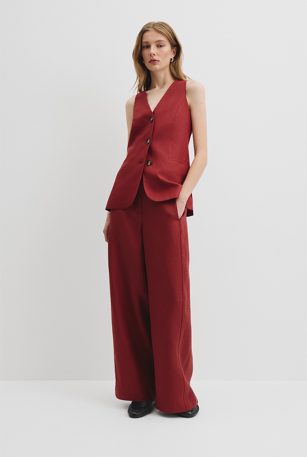 Linen Panel Pant