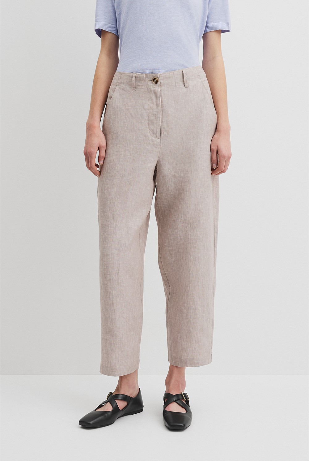 Organically Grown Linen Tapered Pant