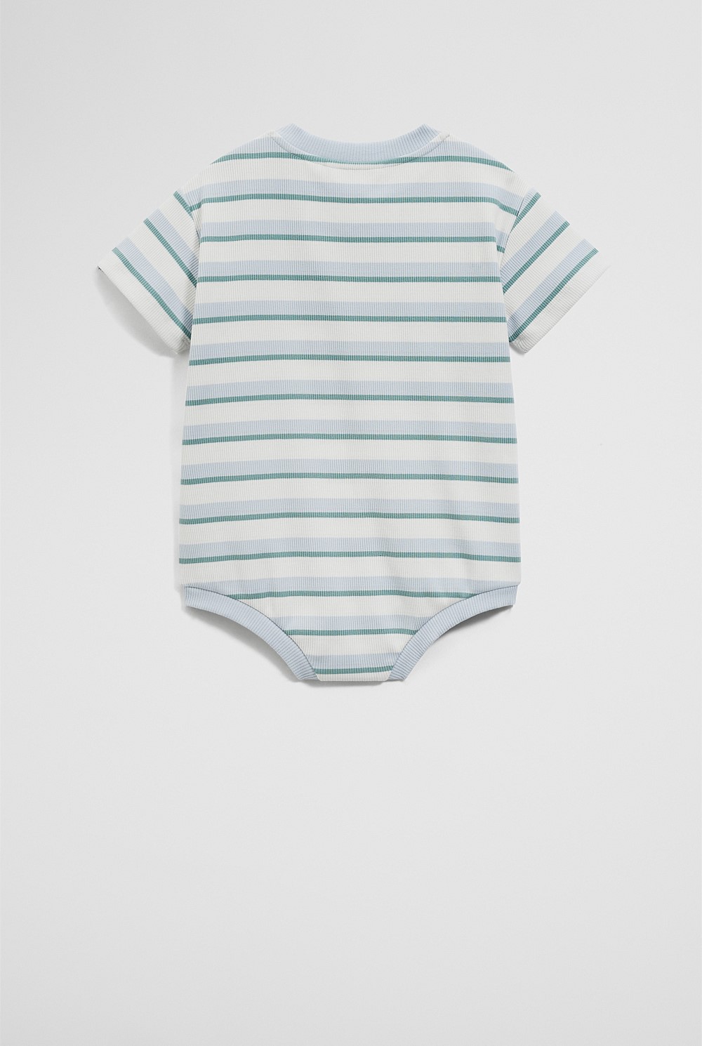 Organically Grown Cotton Oversize Stripe Short Sleeve Bodysuit
