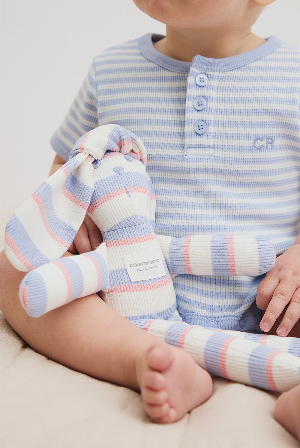 Organically Grown Cotton Stripe Bunny