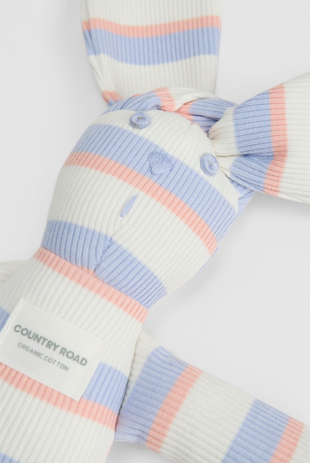 Organically Grown Cotton Stripe Bunny