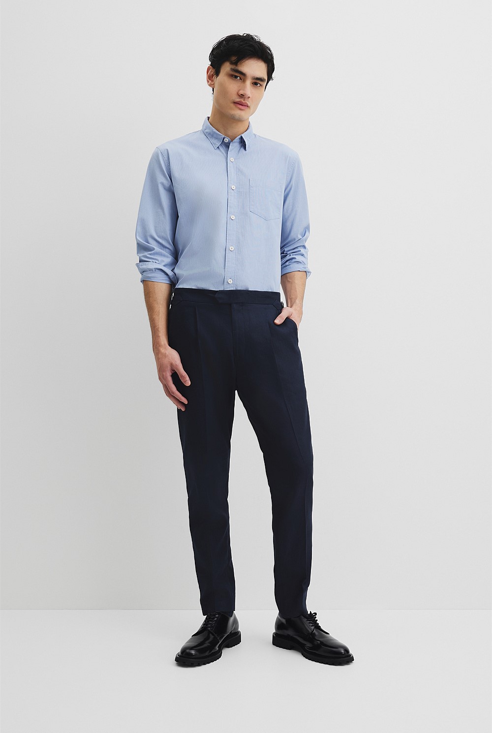 Long Sleeve Regular Fit Cotton Textured Shirt