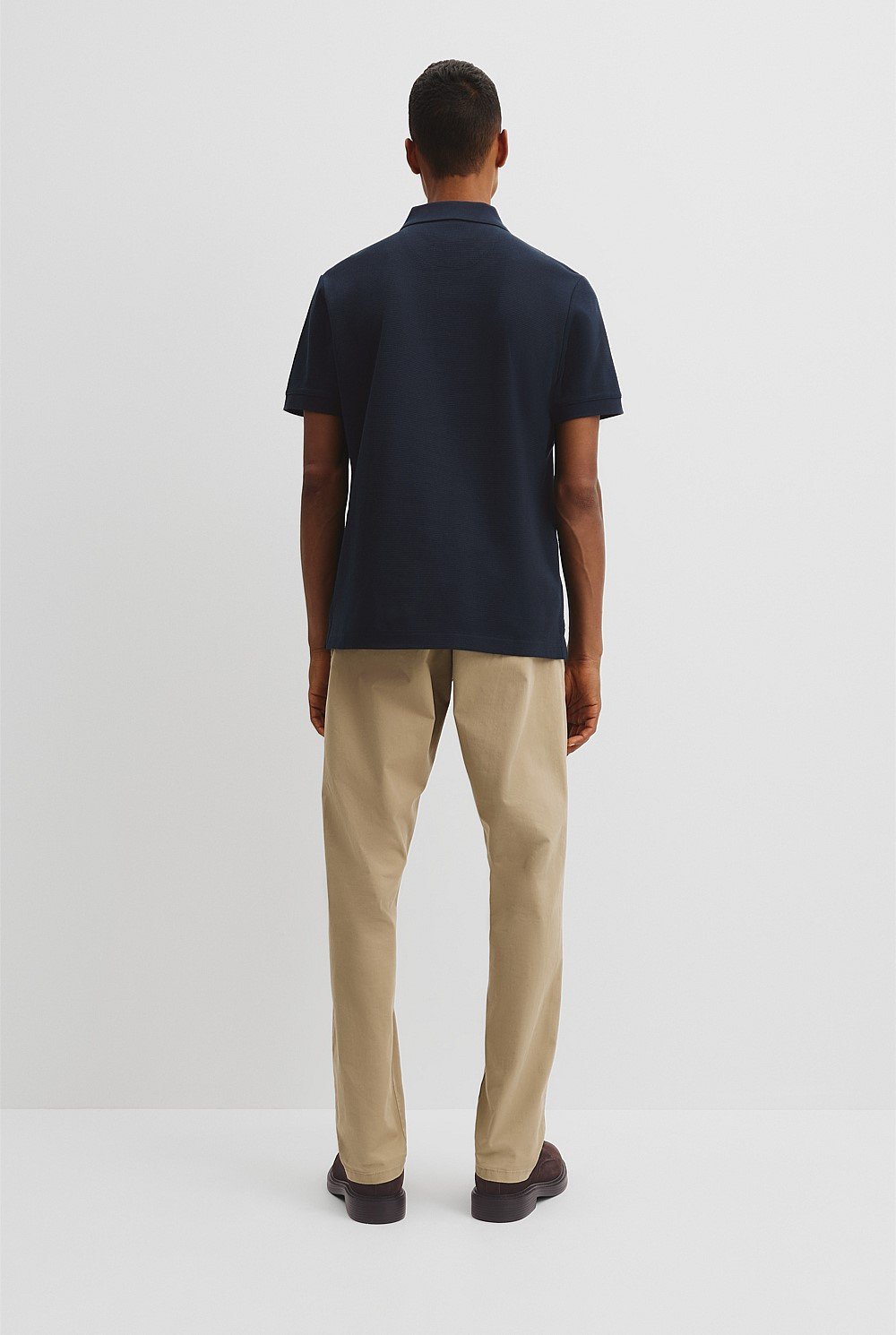 Short Sleeve Australian Cotton Textured Polo