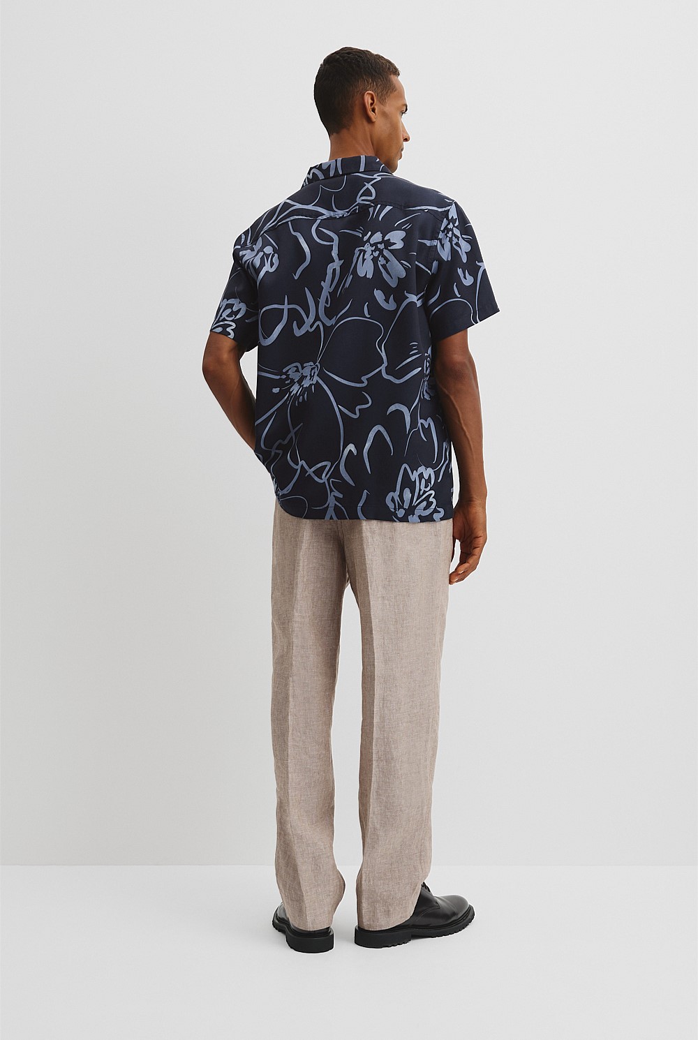 Short Sleeve Cuban Floral Print Shirt