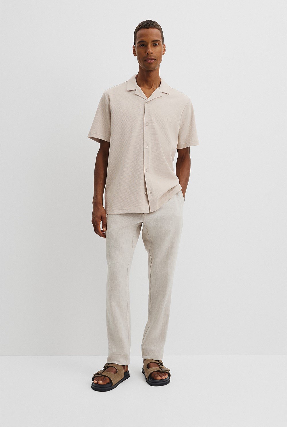 Short Sleeve Australian Cotton Textured Shirt