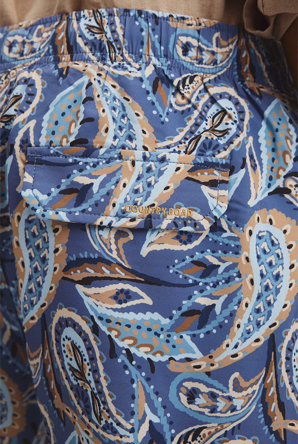Recycled Polyester Paisley Print Swim Short